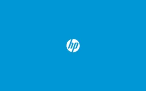Simple Hp Laptop Logo Blue Wallpaper