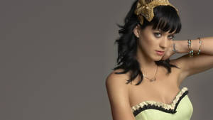 Simple Katy Perry In Yellow Dress Hd Wallpaper