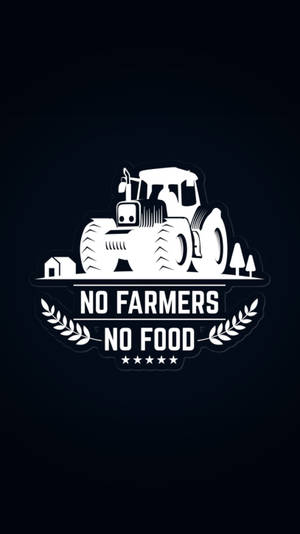 Simple No Farmers No Food Logo Wallpaper