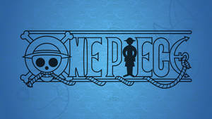 Simple One Piece Blue Logo Wallpaper