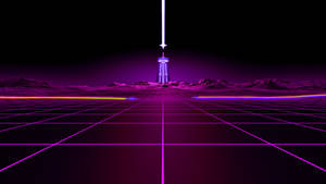 Simple Outrun Poster Wallpaper