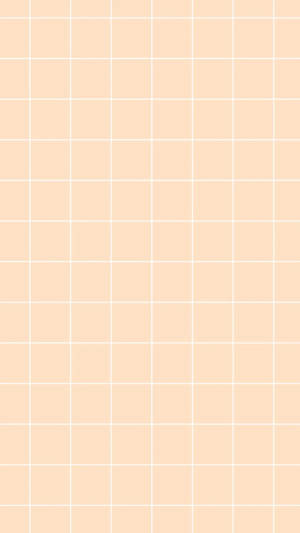 Simple Peach And White Grid Aesthetic Wallpaper