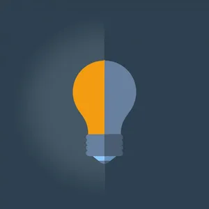 Simple Phone Bulb Digital Art Wallpaper