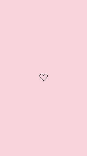 Simple Pink Aesthetic Heart Wallpaper