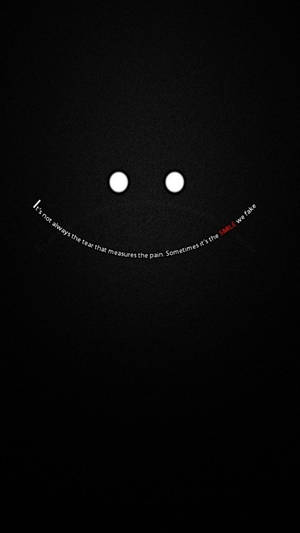 Simple Smiley Emoji Cool Black Background Wallpaper