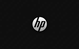 Simple White Round Hp Laptop Logo Wallpaper