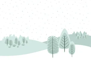 Simple Winter Snow Tree Art Wallpaper