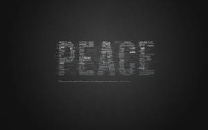 Simple World Peace Typography Wallpaper