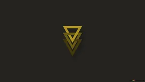 Simple Yellow Triangle Geometric Phone Wallpaper