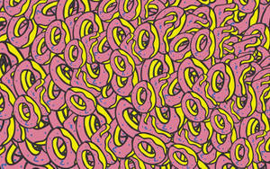 Simpsons Pink Donut Wallpaper