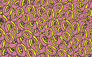 Simpsons Pink Donut Wallpaper