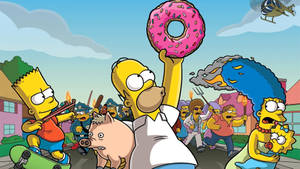 Simpsons Running Away The Simpsons Movie Wallpaper