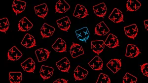 Single Blue Purge Mask Wallpaper