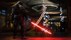 Sith With Lightsaber Wallpaper