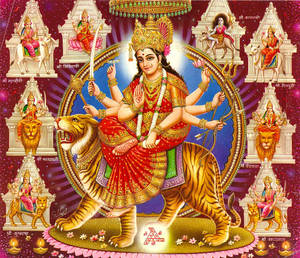Six-armed Hindu Lord Mataji Wallpaper