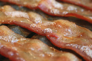 Sizzling Bacon Closeup Wallpaper