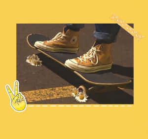 Skating Under The City Lights Wallpaper