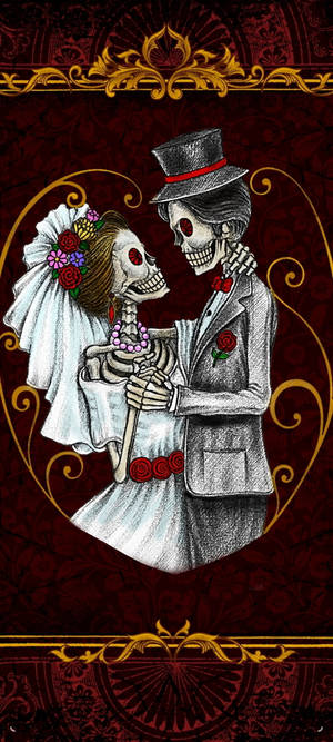 Skeleton Love Wedding Picture Wallpaper