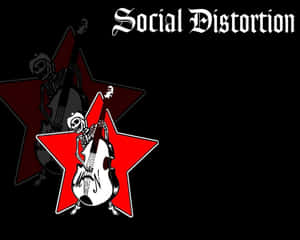Skeleton Playing Double Bass Social Distortion Wallpaper