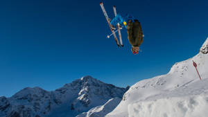 Ski Jumping Ice Mountain Wallpaper