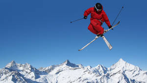 Ski Jumping Perfect Shot Wallpaper