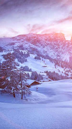 Ski Mountain Slope Wallpaper