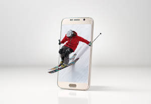 Skiing On Phone Wallpaper
