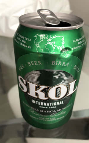 Skol International Beer Can Wallpaper