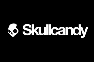 Skull Candy Logo On A Black Background Wallpaper