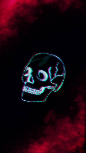 Skull Neon Aesthetic Iphone Wallpaper