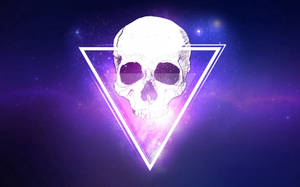 Skull On Space Wallpaper