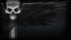 Skull Sword With Wings Wallpaper