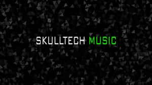 Skulltech Music Logo On A Black Background Wallpaper