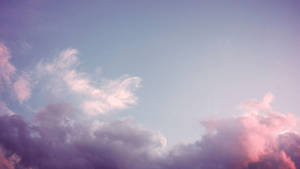 Sky In Blue Pastel Aesthetic Desktop Wallpaper