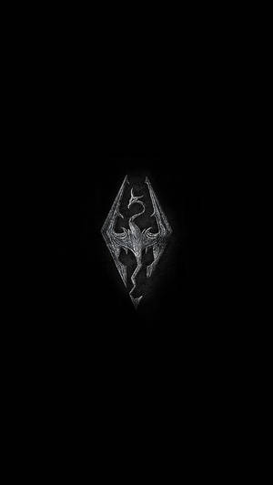 Skyrim 4k Logo Against Black Wallpaper