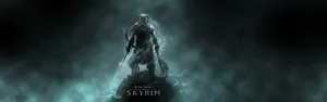 Skyrim Dragonborn Gaming Dual Screen Wallpaper