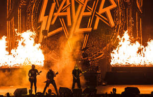Slayer Band Members In Concert Wallpaper