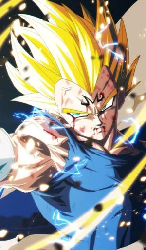 I made a Majin Vegeta wallpaper! Check it out! [1920x1080] (I saw that cool  drawing the other day and wanted a wallpaper of it) : r/dbz