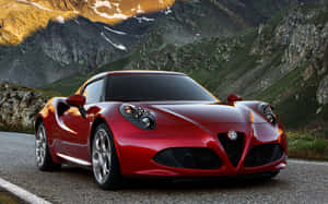Sleek Alfa Romeo 4c Sports Car Wallpaper