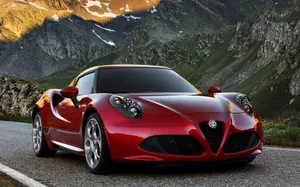 Sleek Alfa Romeo 4c Sports Car Wallpaper