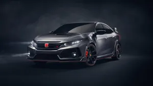Sleek Black 4k Honda Civic Wallpaper
