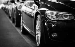 Sleek Black Carsin Showroom Wallpaper