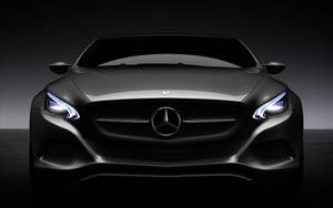 Sleek Black Mercedes Benz In High Definition Wallpaper