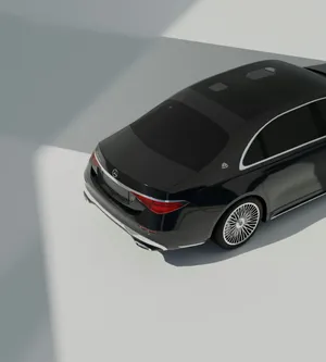 Sleek Black Sedan Top View Wallpaper