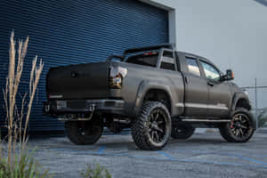 Sleek Black Tundra Pickup Truck Wallpaper