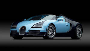 Sleek Blue Bugatti Veyron Wallpaper