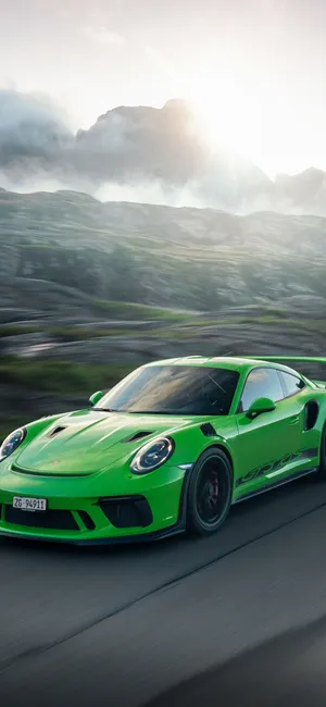 Sleek Porsche Car And Iphone Wallpaper Wallpaper