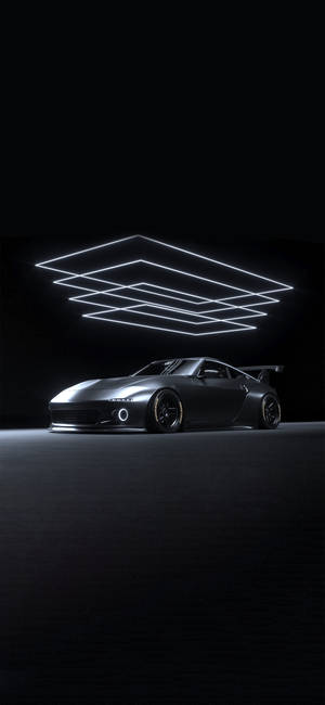 Sleek & Stylish Nissan 400z In Minimalist Black Wallpaper