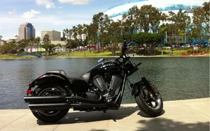 Sleek Victory Motorcycle - Power And Style On Two Wheels Wallpaper