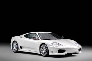 Sleek White Ferrari Wallpaper